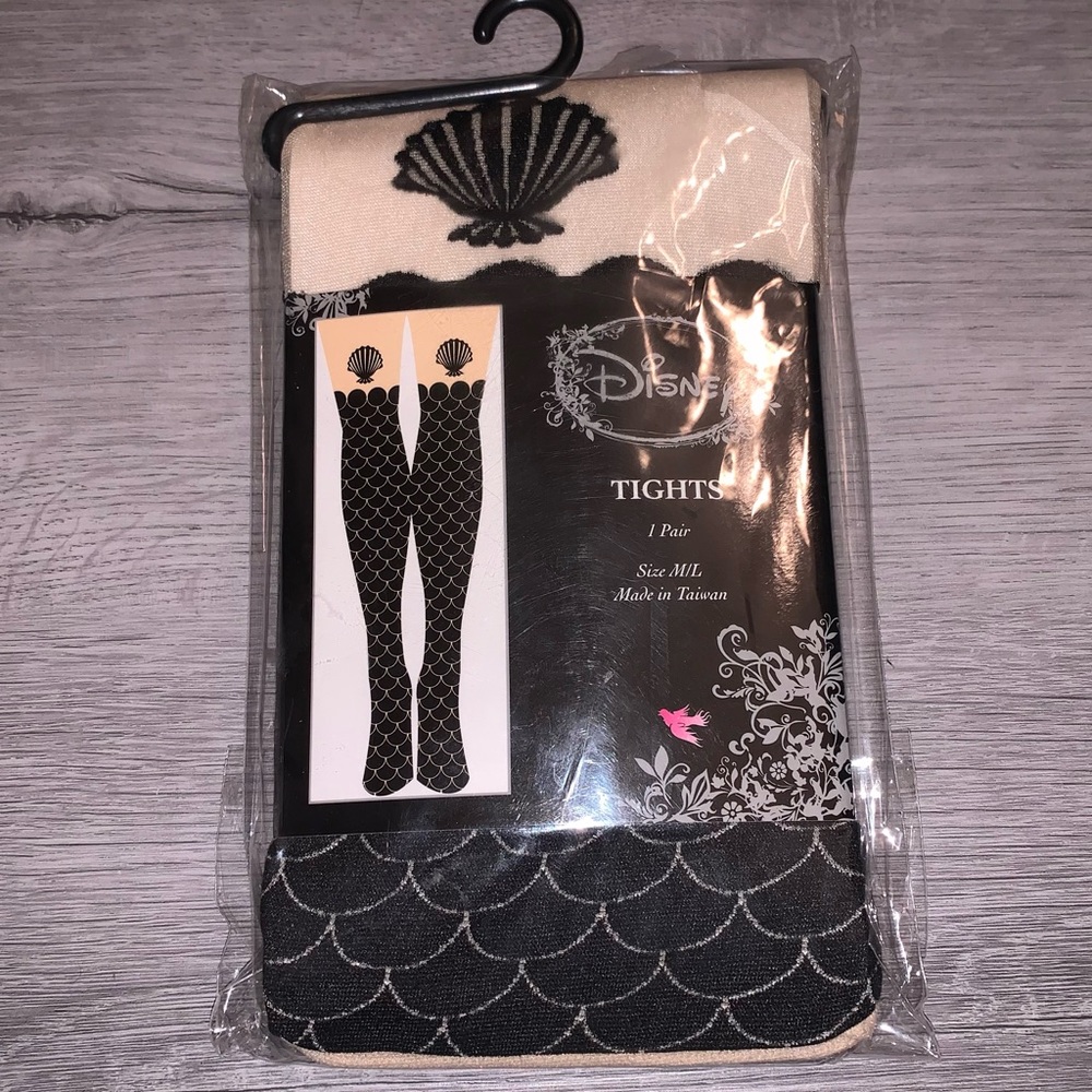New Disney Little Mermaid Ariel Scale Tights M/L